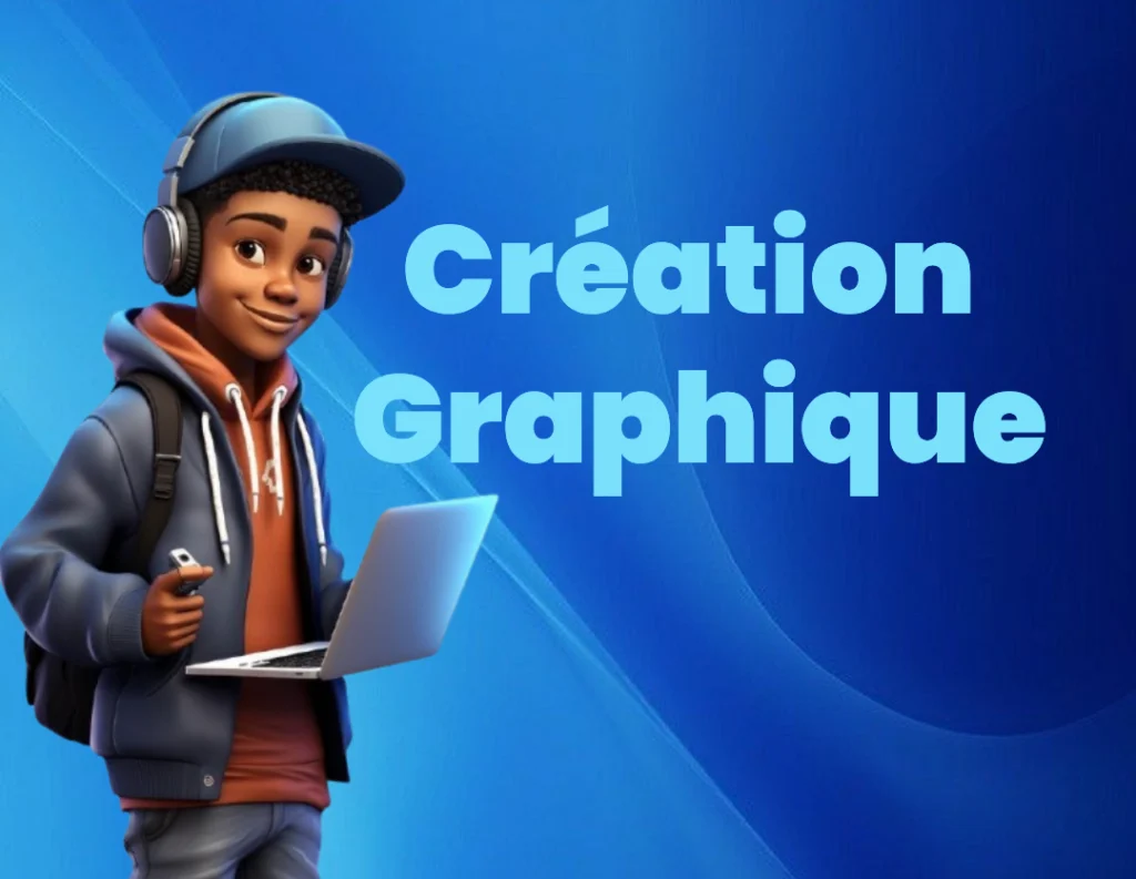 image promotionnelle pour des services de creation graphique , soulignant l'importance du design dans le marketing digital
